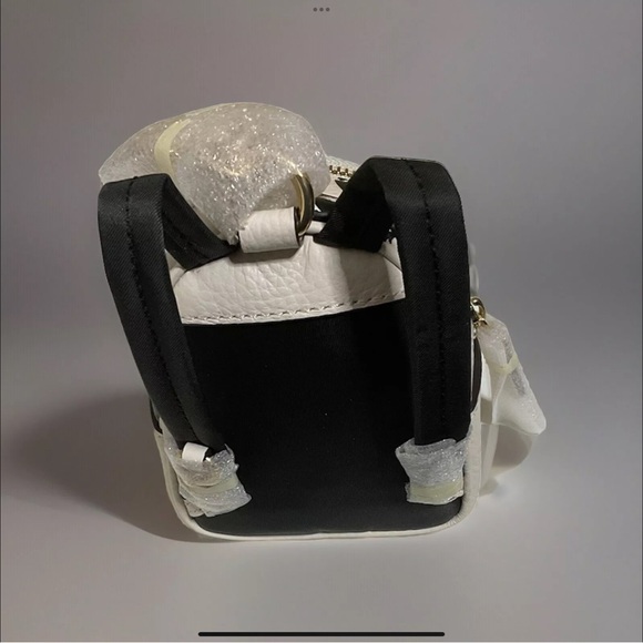 Coach Mini Court Backpack Keychain Bag Charm Floral Print Leather - Picture 4 of 4